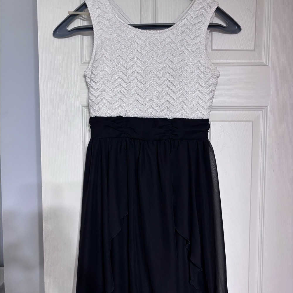 Speechless Elegant White and Black Dress